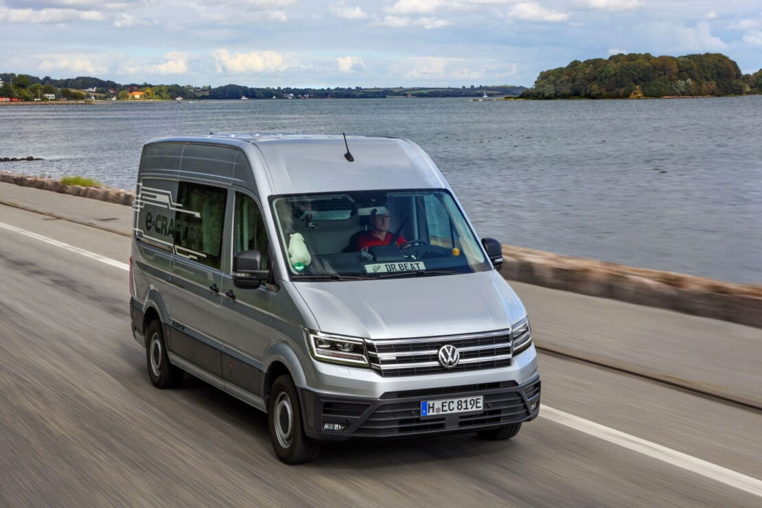 e-Crafter with the PlugVan camping modul on the road to the Noth Cape